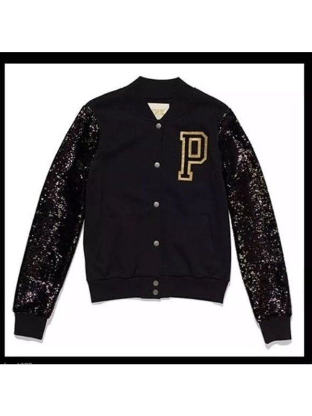 Victoria's Secret Sequin Sleeve Varsity Jacket - Picture 2 of 10